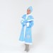 Карнавальный костюм Снегурочка плюш с серебряными узорами ПРОДАЖА
