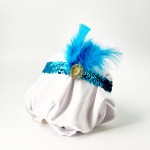 Повязка 30-е пайетки с пером синяя Повязка 30-е пайетки с пером синяя