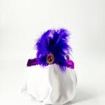 Повязка 30-е пайетки с пером фиолетовая