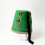 Шляпа вязаная Турецкая зеленая с дредами