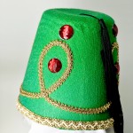 Шляпа вязаная Турецкая зеленая с дредами