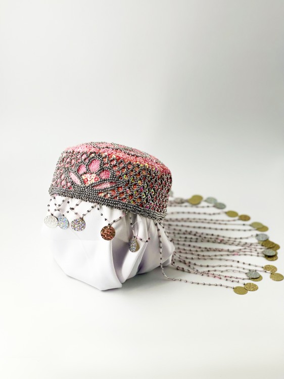 Феска узбекская розовая 