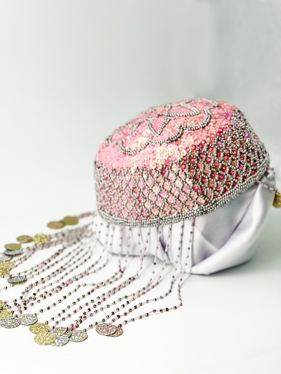 Феска узбекская розовая 