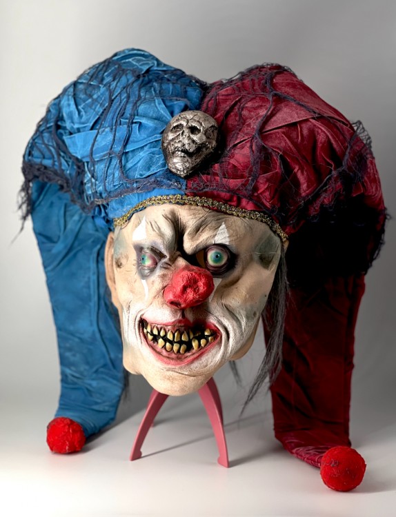 Маска Шут с колпаком латекс Маска Шут с колпаком латекс