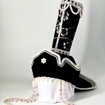 Шапка монгола высокая с жемчугом и росписью