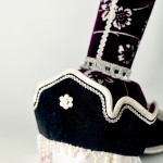 Шапка монгола высокая с жемчугом и росписью