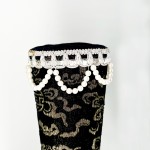 Шапка монгола высокая с жемчугом и росписью