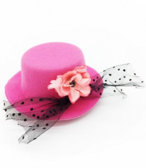 Шляпа на заколке с пером и цветком
