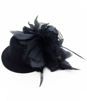 Шляпа на заколке черная с цветком
