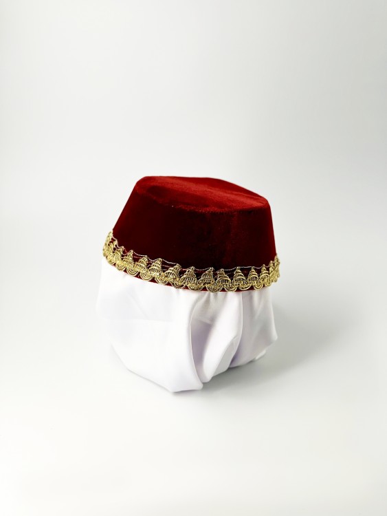 Феска восточная бордо с окантовкой Феска восточная бордо с окантовкой