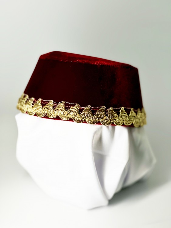 Феска восточная бордо с окантовкой Феска восточная бордо с окантовкой