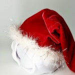 Колпак Санты красный, мех с люрексом Колпак Санты красный, мех с люрексом