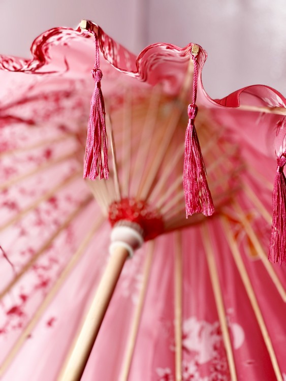 Зонтик Китайский большой малиновый/розовый Зонтик Китайский большой малиновый/розовый