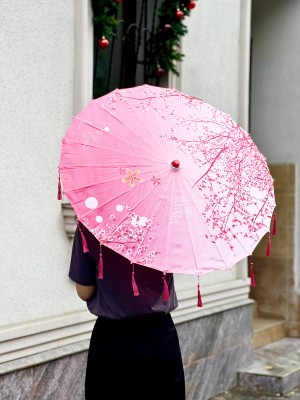 Зонтик Китайский большой малиновый/розовый