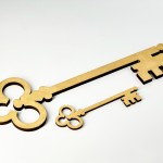 Ключ Буратино маленький золотой