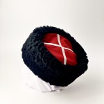 Кубанка мужская черный мех, красный велюр Кубанка мужская черный мех, красный велюр