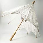 Зонт белый ажурный Зонт белый ажурный