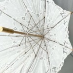 Зонт белый ажурный Зонт белый ажурный