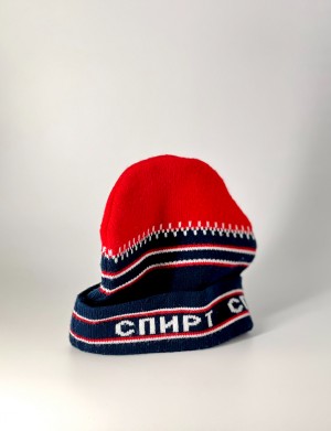 Шапка 90-е сине-красная