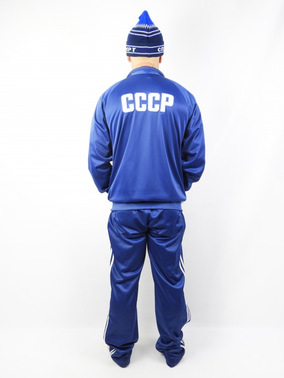 Спортивный костюм СССР мужской, сине-белый