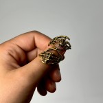 Кольцо кости скелета , черное золото Кольцо кости скелета , черное золото