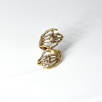 Кольцо кости скелета , черное золото Кольцо кости скелета , черное золото