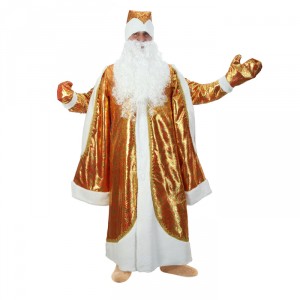 Карнавальный костюм Дед Мороз золото ПРОДАЖА