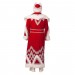 Карнавальный костюм Дед Мороз красный бархат, нашивки серебро ПРОДАЖА
