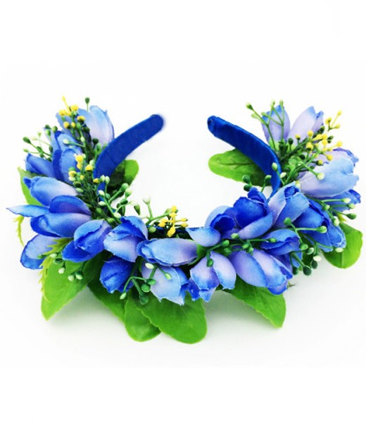 Обруч Наиле с синими цветами