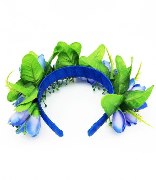 Обруч Наиле с синими цветами