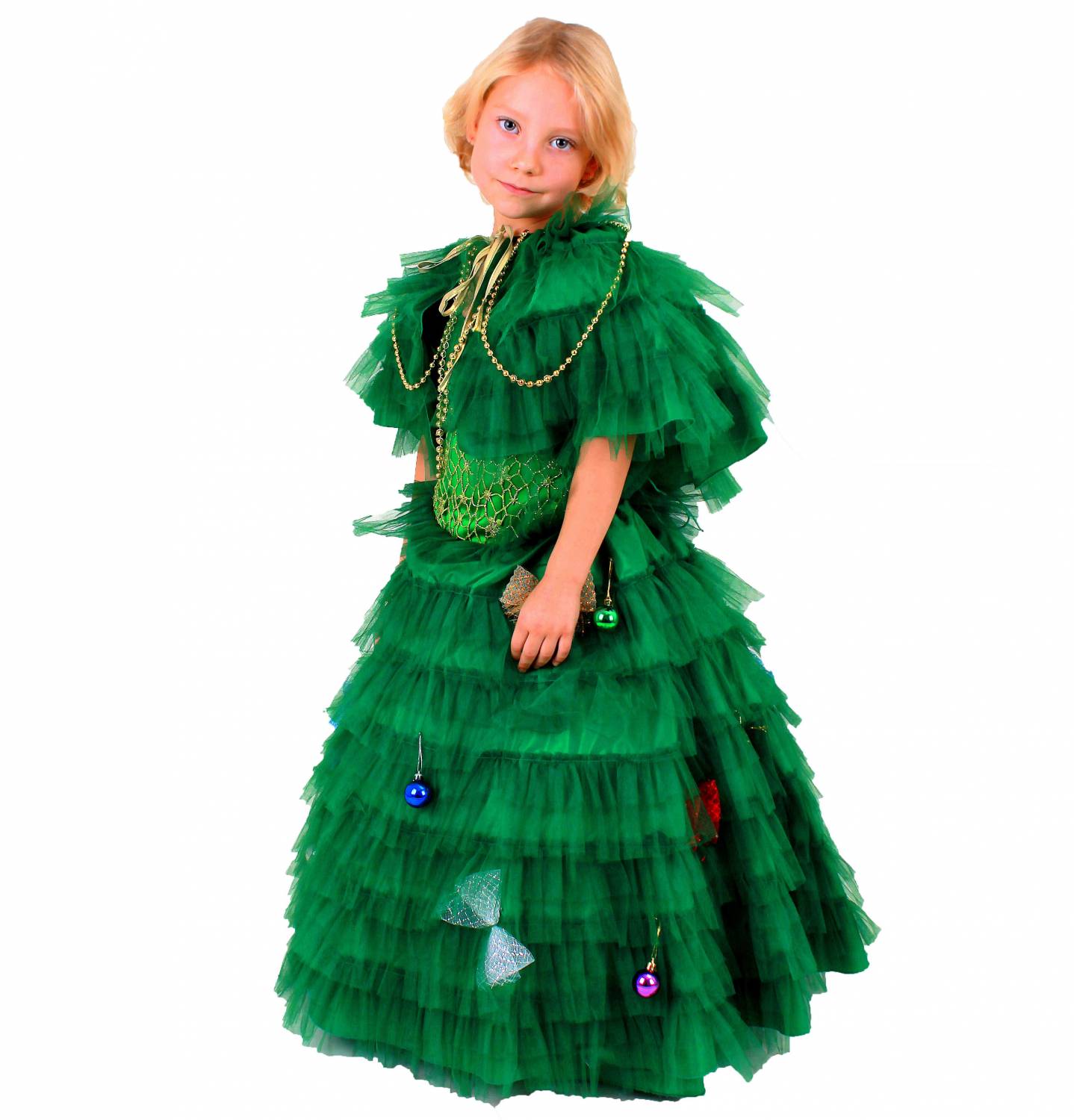 Карнавальный костюм елочка для девочек