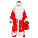 Карнавальный костюм Дед Мороз красный бархат Продажа